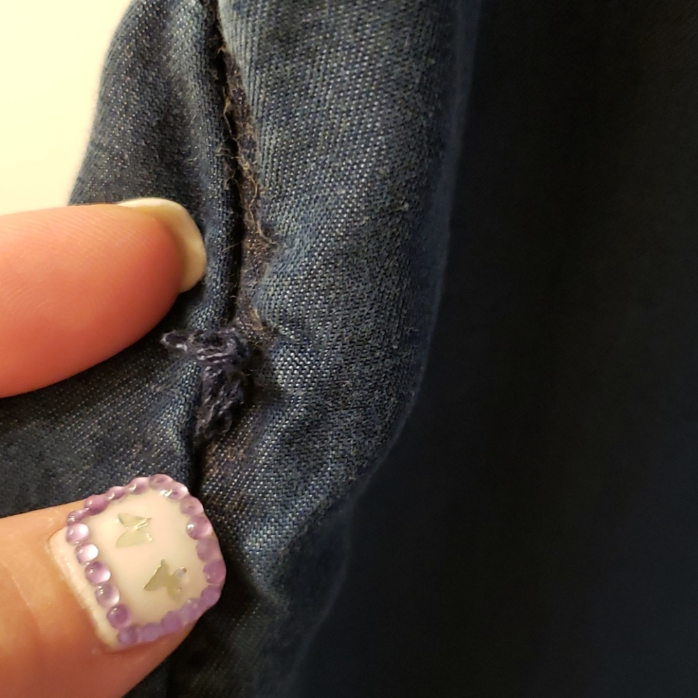 Maternity dress, jean dress, medium,  blue jean - Picture 5 of 7